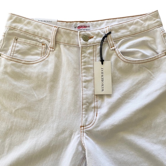 NWT WEWOREWHAT White Icon Jean Stretch Twill Denim, size 30 - high waisted - Picture 10 of 12